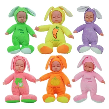 40cm 35cm Stuffed Long Ear Rabbit Soft Plush Toys Sleeping Cute Baby Doll Cartoon Soft Animal Dolls Children Baby Birthday