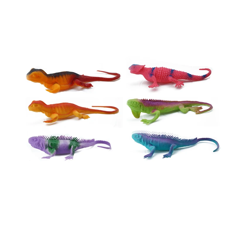 Kids Interesting Simulation Different Colorful Small Rubber Lizards Toys