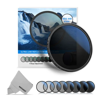Neewer MRC ND Filter for Camera Lens,Variable Neutral Density Adjustable Filter ND2 to ND400 with Multi-Layer Coating,Ultra-Slim