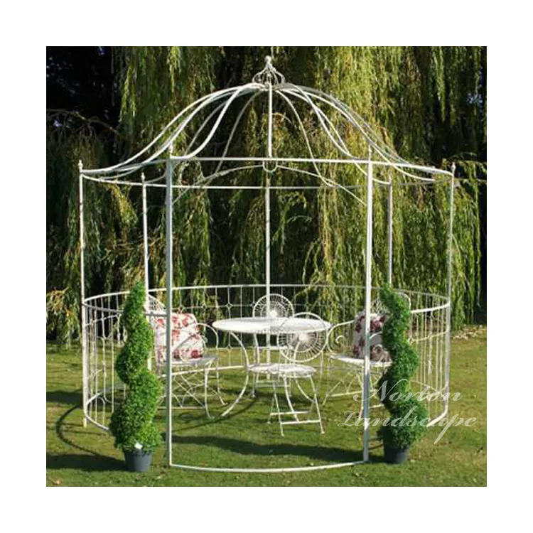 High Quality Handmade Western Style Welding Iron Gazebo for Garden Wedding Decoration