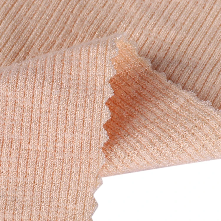 
 China Factory Good Price Knitted Modal Cotton Various Colors Drop Needle Soft Rib Fabric  