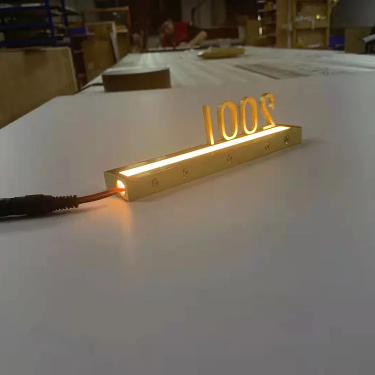 Индивидуальный номер для гостиничной компании, декоративный номер, номер дома, знак, табличка из нержавеющей стали, светодиодный светильник