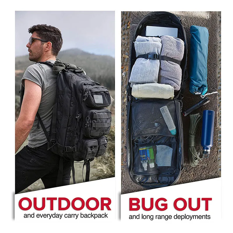 Custom Large Capacity Tactical Backpack Waterproof Assault Pack Rucksack High Quality Tactical Camping Backpack