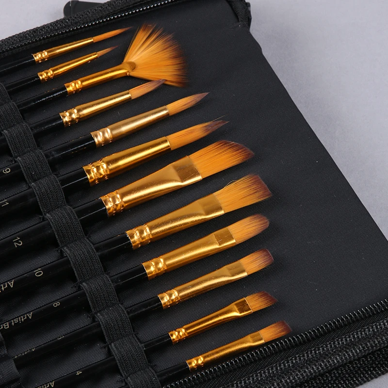 Acheter Pinceaux de peinture professionnels en Nylon de différentes formes, 14 pièces, pinceaux de peinture d'artiste pour huile acrylique, aquarelle, fournitures d'art Acheter Pinceaux de peinture professionnels en Nylon de différentes formes, 14 pièces, pinceaux de peinture d'artiste pour huile acrylique, aquarelle, fournitures d'art