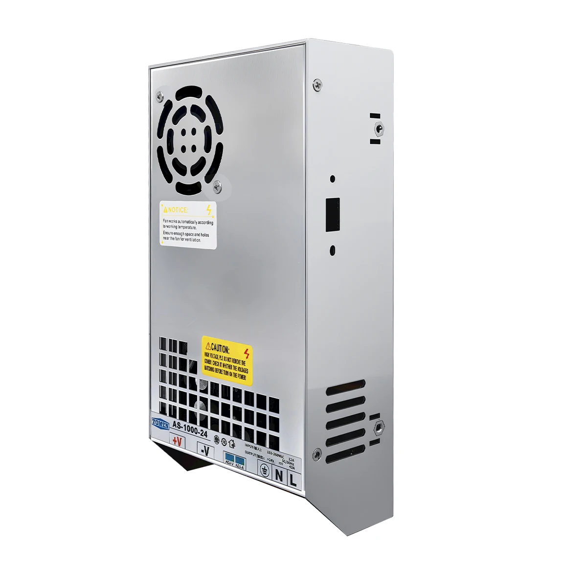 TOMZN 1000W AC-DC SMPS AS Series Switching Power Supply Input 180-260V Output 12V 15V 24V 36V 48V 60W Adjustable CCCV for LED