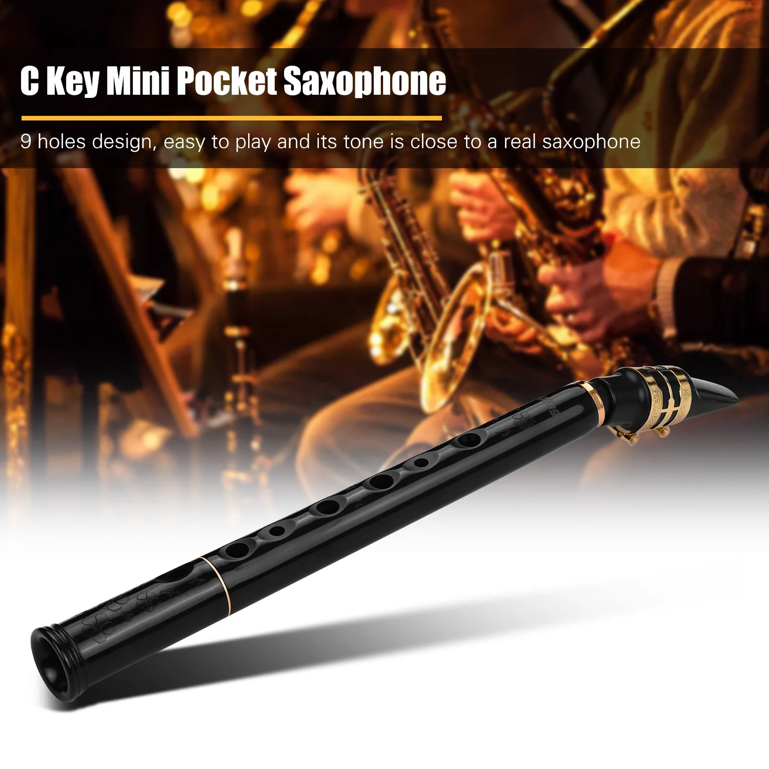 Xaphoon C Key Mini Pocket Saxophone - Compact ABS Woodwind