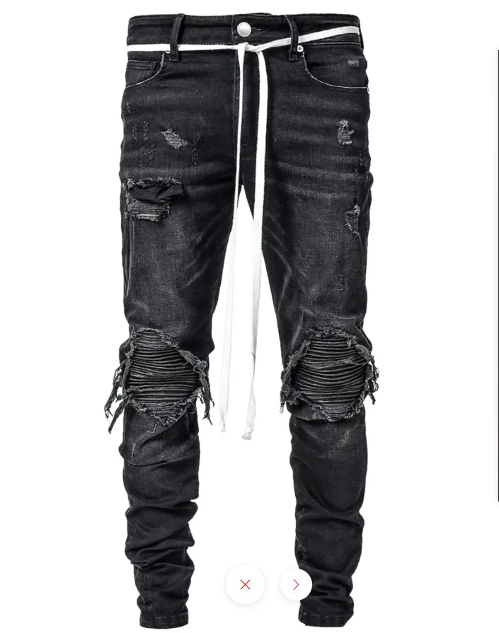 Mens Fashion Jeans Pant Ripped Jeans 