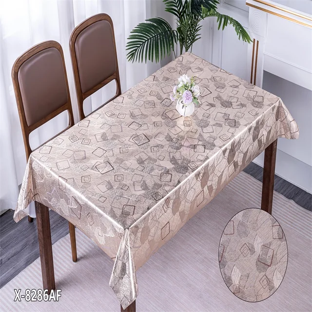Boen  High Quality PVC Tablecloth Geometric Pattern Glossy Texture for Wedding Event Banquet Hotel Restaurant