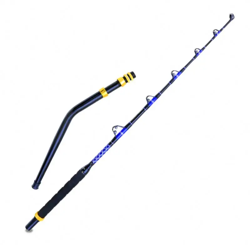big fishing pole for sale FISHAPPY Saltwater Offshore Straight Butt Trolling Rod Game Rod Conventional Boat (5'1'' - 50-80lbs heavy females straight in the boat Berkley Big Game Casting Rod