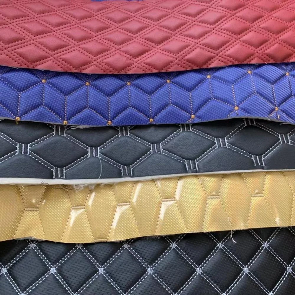 Sponge Stitched PVC Rexine Leather Fabric