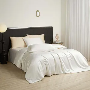 Organic Woven 100% Bamboo Non-Disposable Solid Customizable Simple Quality 300tc All-Season Four-Piece Fitted Bed Sheet Set