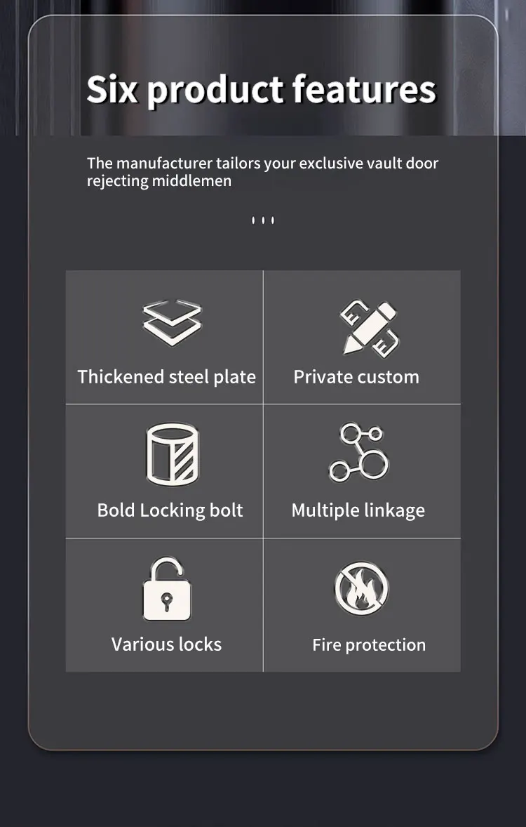 CEQSAFE Customized High Quality Vault Door Steel Bank Safe Vault Metal Security Door factory