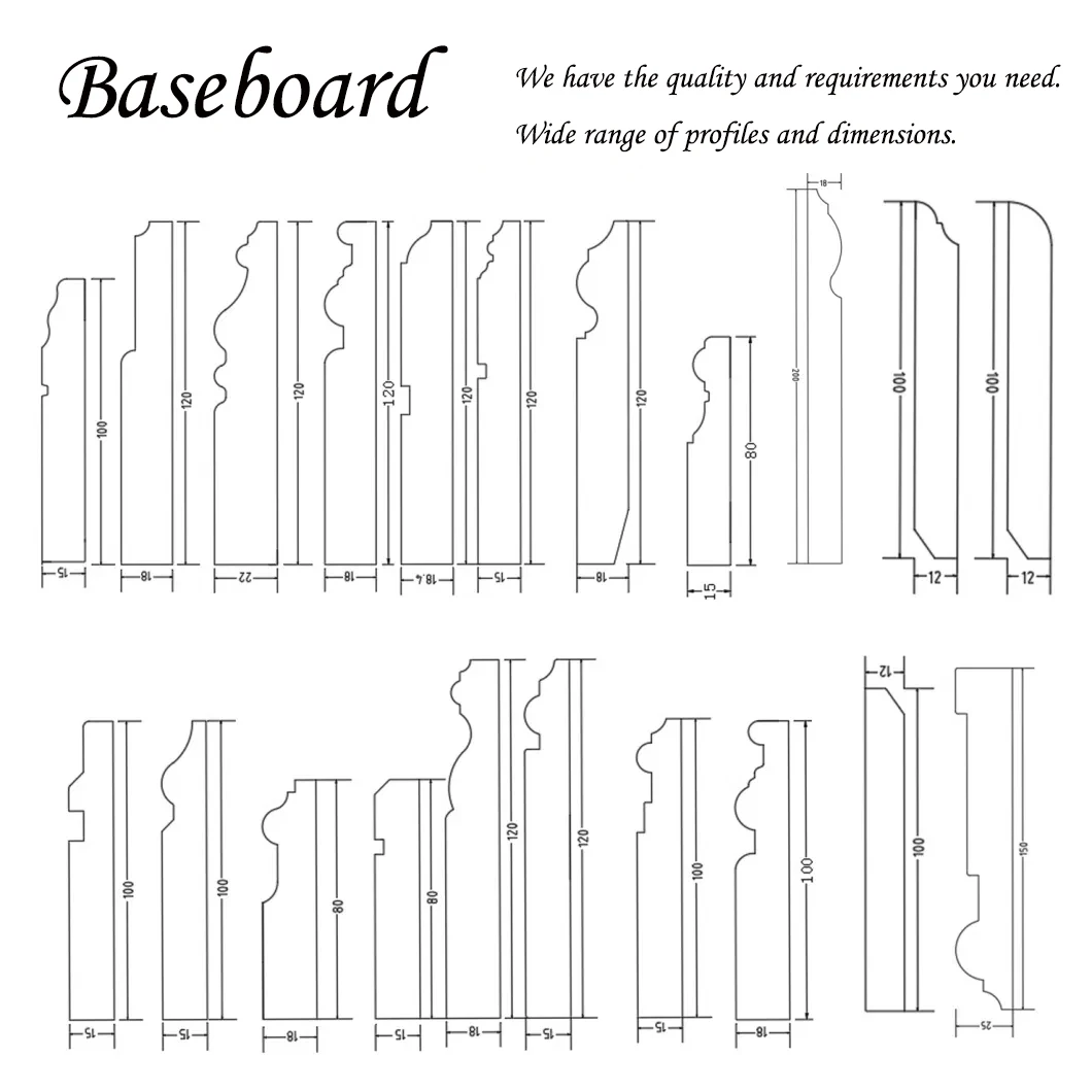 Factory White Primed Moulding Baseboard Crown Moulding Decoration ...