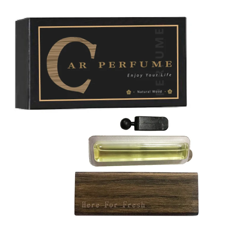 Auto Car Perfume Diffuser with Metal Vent Clip Round Air Freshener Refill Fragrance Liquid Membrane