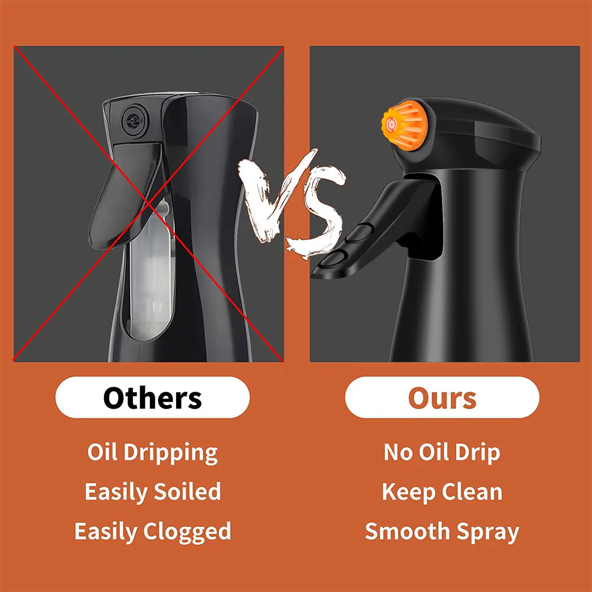 Convenient Plastic Oil Spray Bottle Durable Kitchen Olive Oil Dispenser