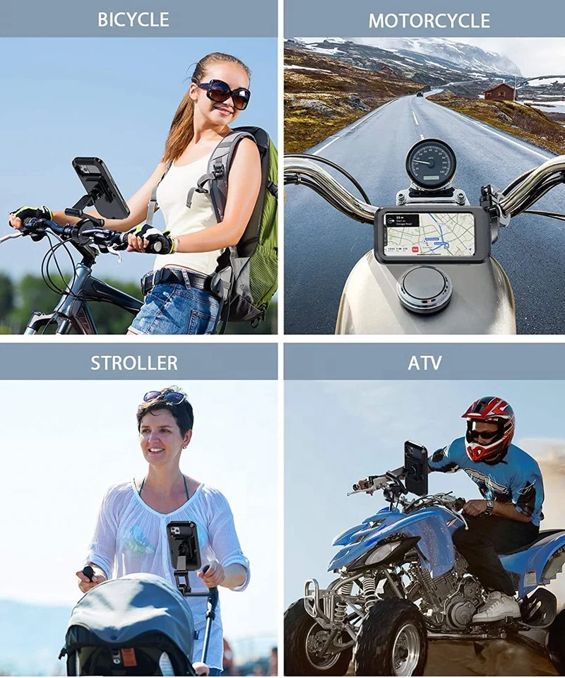 
Регулируемая Складная Водонепроницаемая сумка с поворотом на 360 градусов для сенсорного экрана мотоцикла велосипеда держатель для телефона 