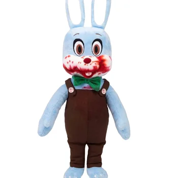 Silent Hill 3 Robbie Plush Blue and Pink Bunny Unisex Animal Stuffed Doll Funny Cotton with PP Filling
