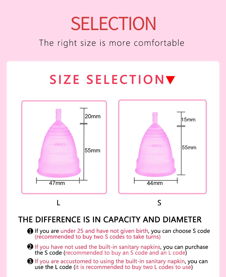 Wholesale Feminine Hygienic Lady Menstruation Period Collapsible safe Free Sample Silicone Medical Menstrual Cup