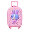 Valise trolley lapin rose moyen