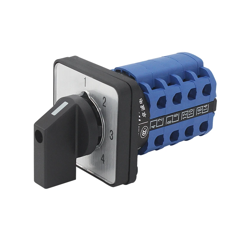 4-Speed 4-Section Universal Change-Over Switch LW26-20 Reverse Dual Power Rotary Switch Two-Wire Voltage Rotating Switch