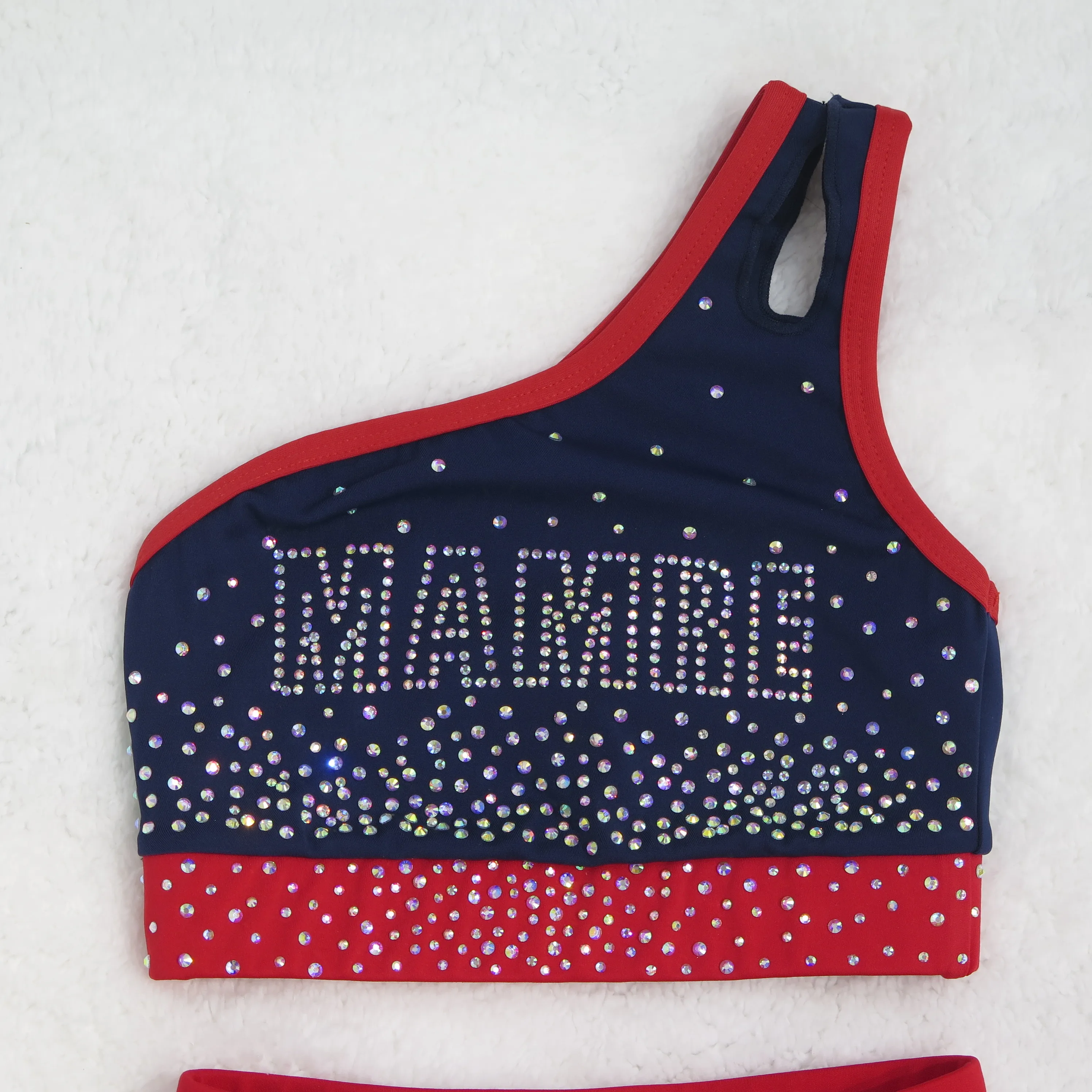 Free Polyester and Spandex Youth Cheerleading Dress for Girls Dance Cheer Events Performance Team Wear