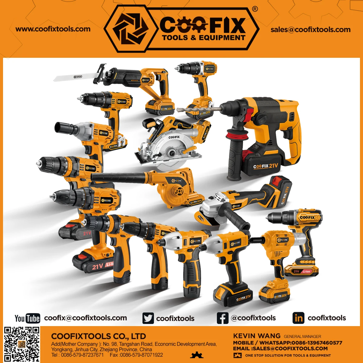 COOFIX Electrician Toolbox Auto Repair Tool Cordless Tool Kits Power Tool Combo Kits