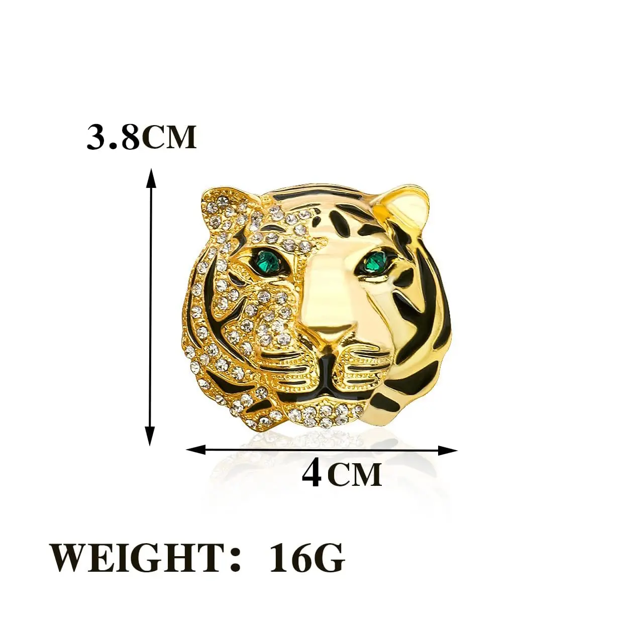 Badge Pins Tiger Brooch Pins Suits For Men Retro Lapel Pin Brooch For  Men,Rhinestone Tiger Head