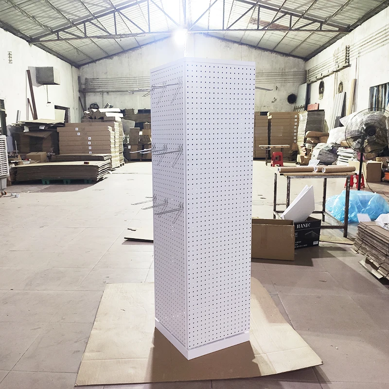Mingtang Rotator Display Pegboard, Jewelry Display 360 Rotating Tower, Floor Standing Rotating Jewelry Display Stand