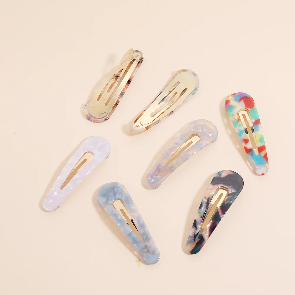 7,5 см размер ацетатные мраморные акриловые заколки для волос для женщин и девочек 840001