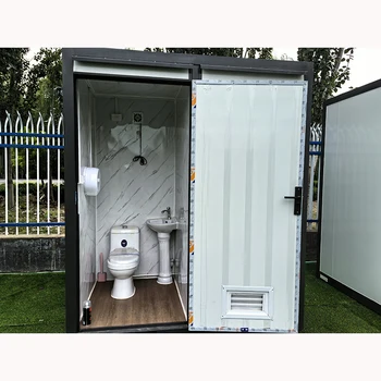 2024 New Product-Portable Public Toilet Shower Modern European Design Steel Container Material Outdoor restroom