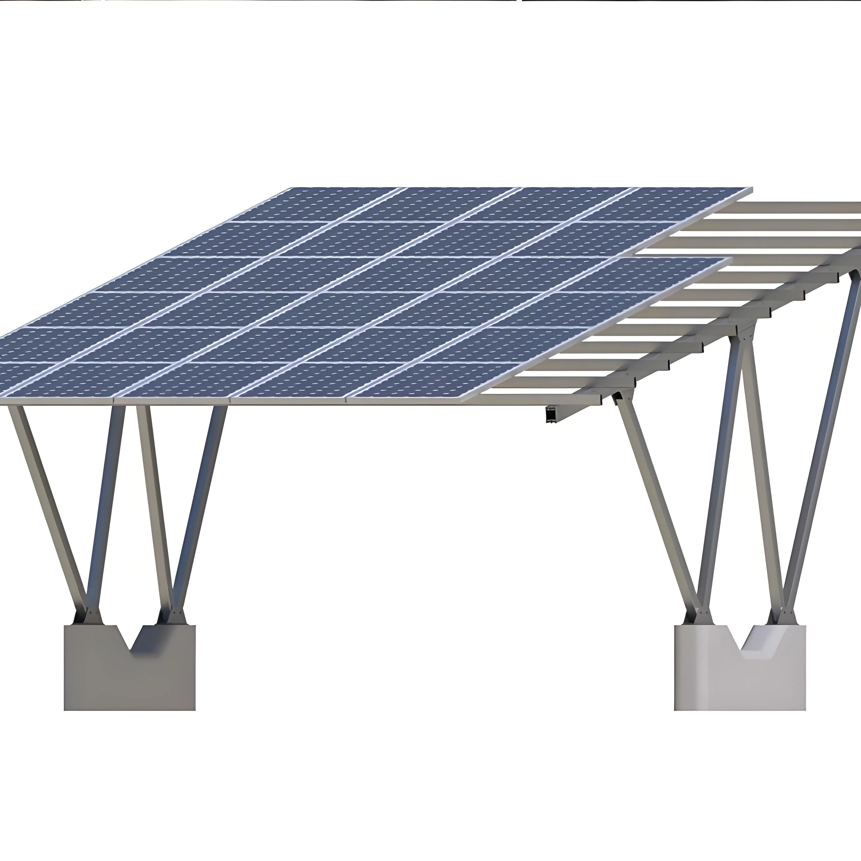 Aluminum Solar Panel Photovoltaic Carport Mounting Structures PV ...