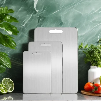 Professional Grade Vegetable Design Collapsible Stainless Steel Chopping Board   304 Stainless Steel Cutting Board