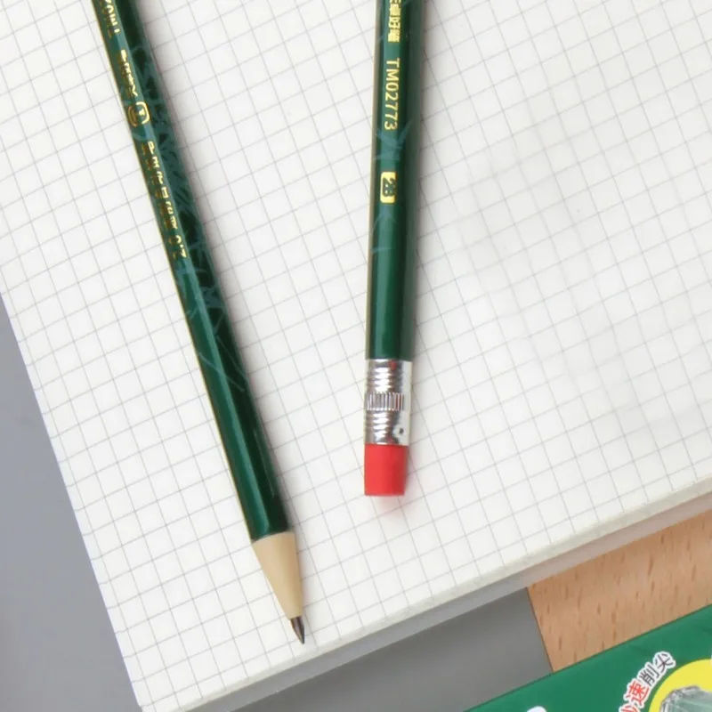 Оптовая продажа 2b механический карандаш с ластиком ручка для рисования экзамен детский классический деревянный