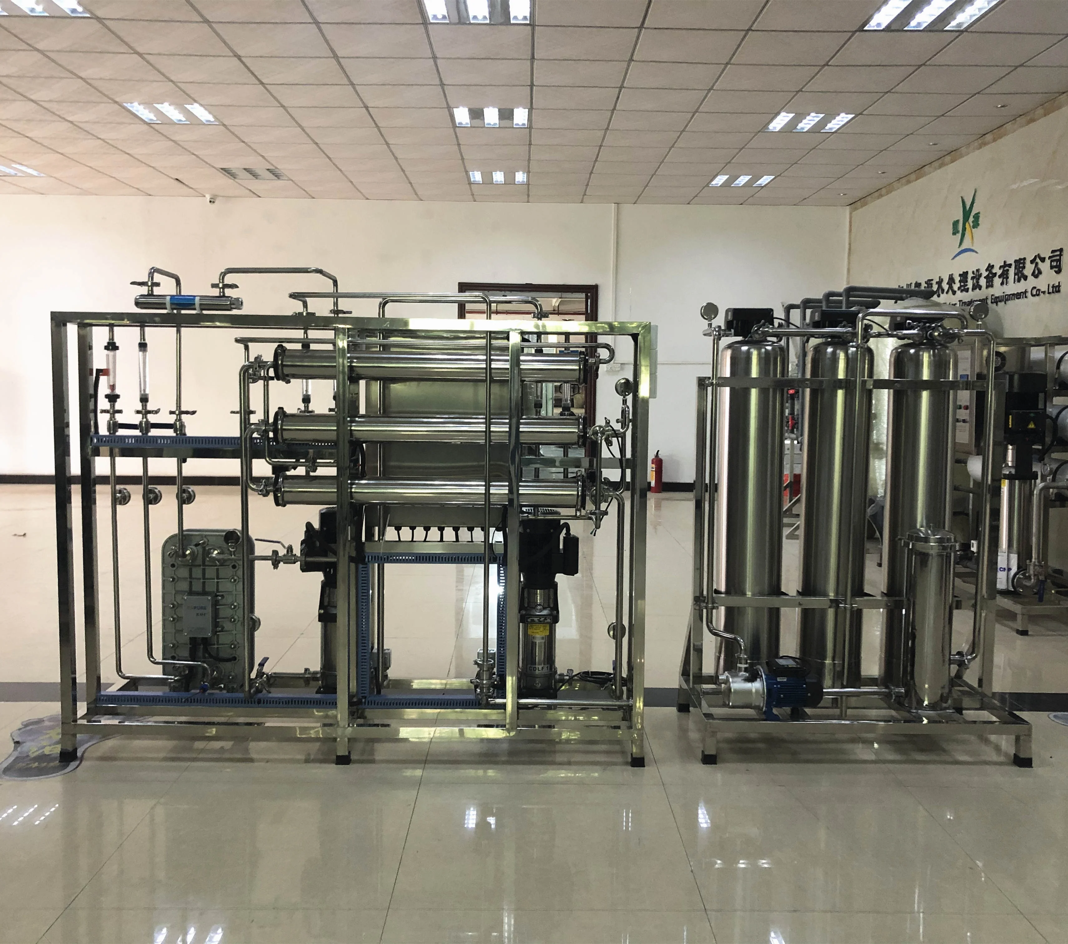 Automatic 250LPH TWO Stage RO and Edi Water System Osmosis Inversa Industrial Water Purification Plant for Hemodialysis