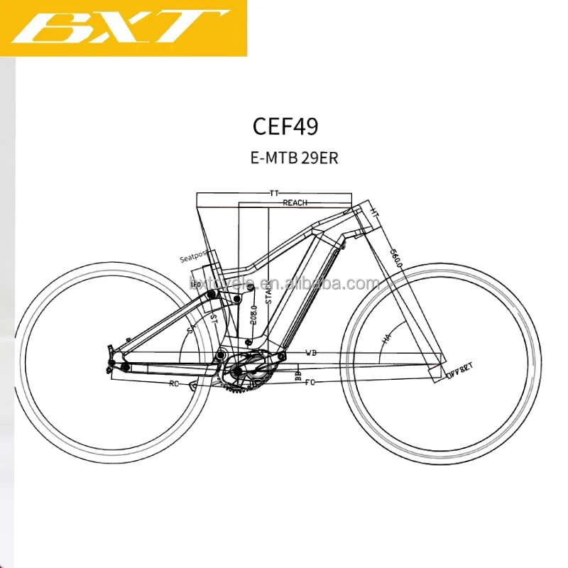 Electric Bicycle Carbon Frame Ebike Suspension Electric Cycle Odm