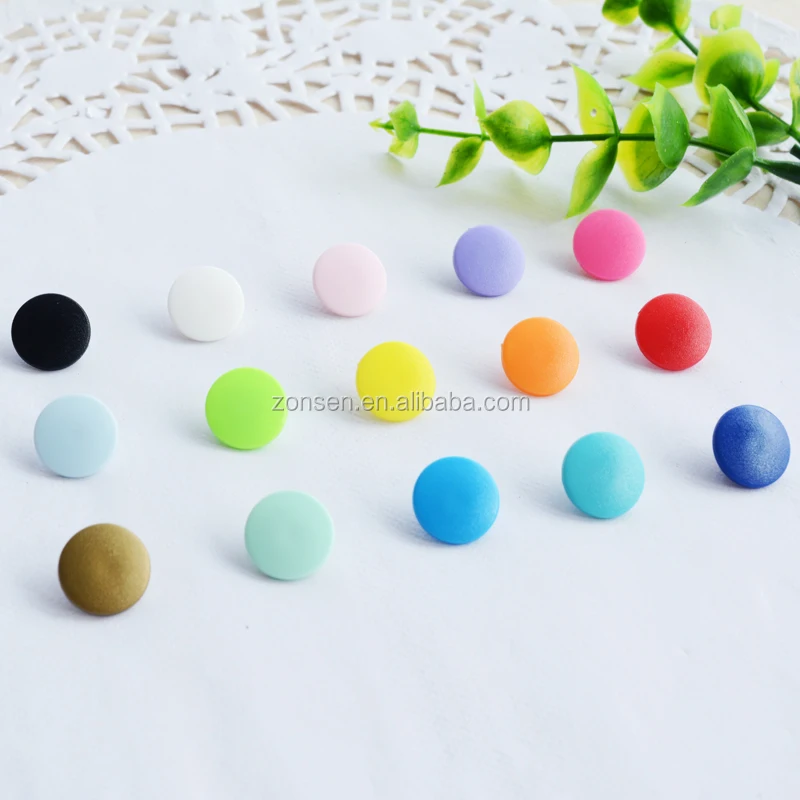 Matt Color KAM Plastic T5 Snap Button Size 20 Round Shape Clothes Buttons 60 Colors in Stock