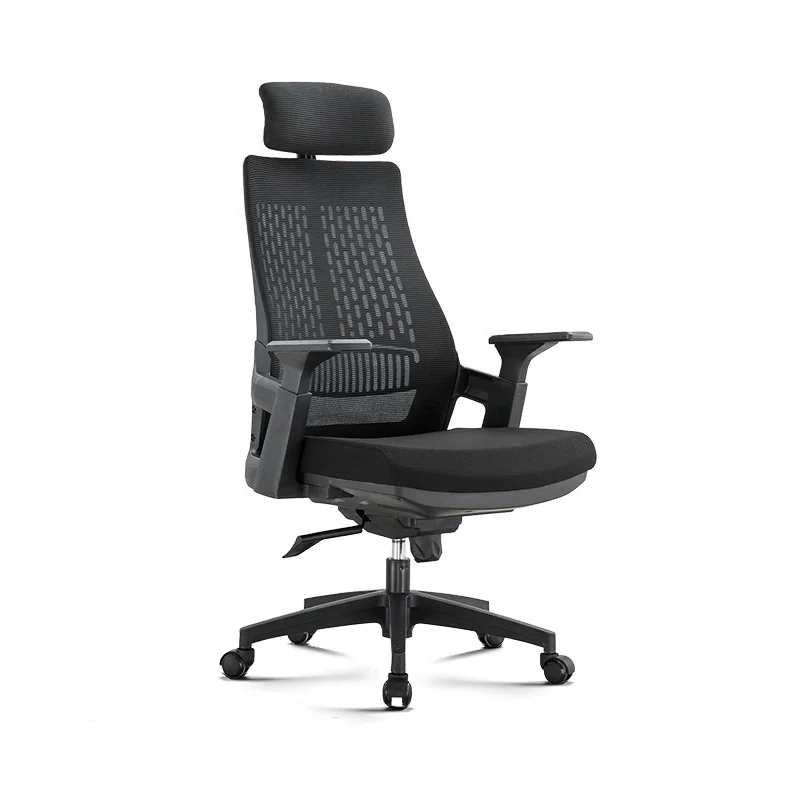 Heavy Duty Multi Functional Mechanism Mesh Cover Ergonomic Computer Chair  Revolving Leader Staff Office Chair With Neck Rest