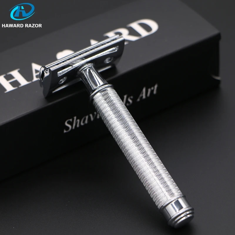 Double Edge Blade Classical Shaving Razor with Heavy Mental Handle Facial Razor Safety Razor