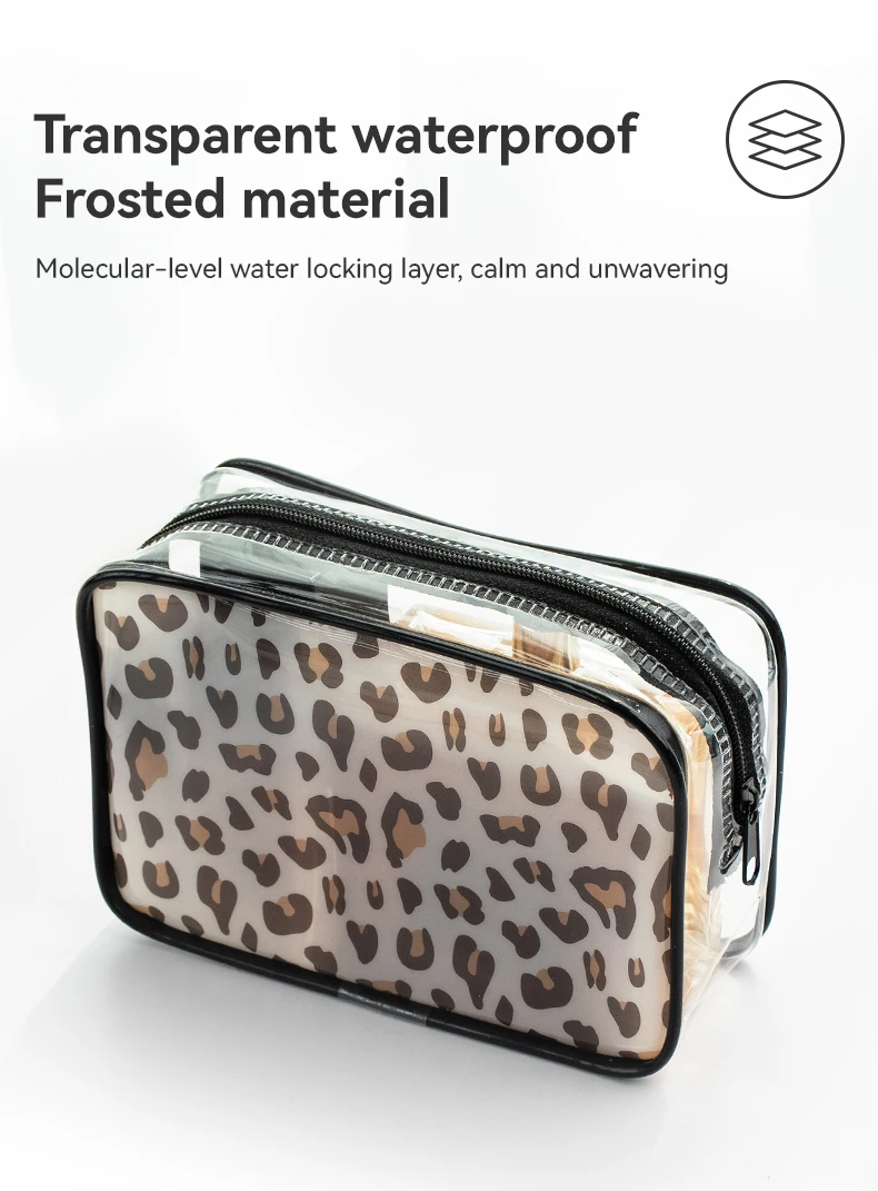 Portable PVC Cosmetic Bag Multifunctional Storage Bag Large Capacity Transparent Waterproof Cosmetic Wash Bag