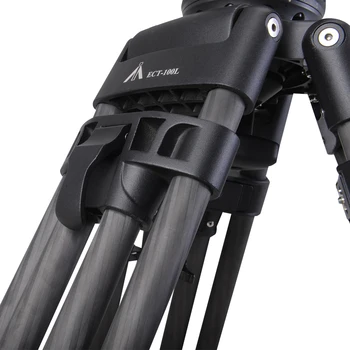 E-IMAGE EG25C PLUS Professional Heavy Duty Carbon Fiber Video Tripod With 100mm Fluid Head 28kg Payload detail image