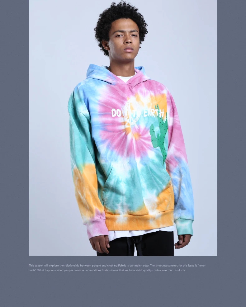 Half tie dye hoodie sale