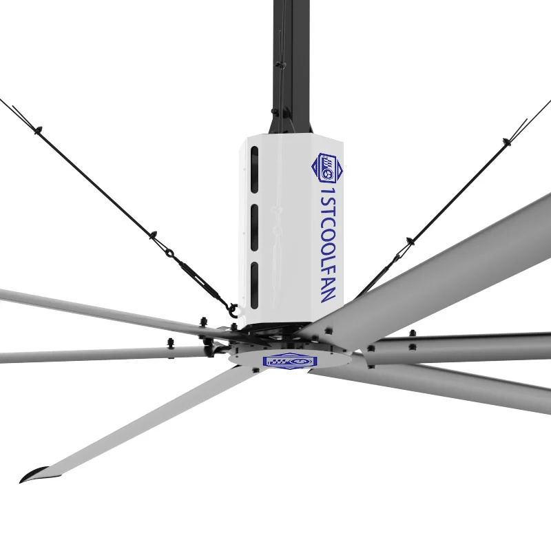Industrial Giant HVLS Ceiling Fan with Gear Motor Ceil  Low Noise Electric AC 220V for Factory Construction Manufacturing Plant