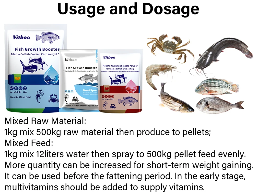Oem Fish Growth Booster Tilapia Growth Feed Tilapia Gain Weight Feed