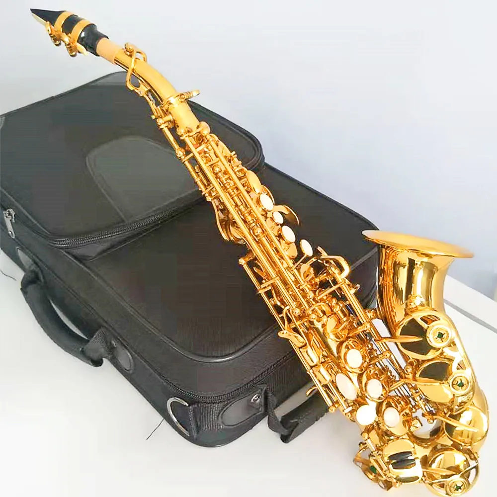 最高の曲がったソプラノサックス小さなミニサックス楽器