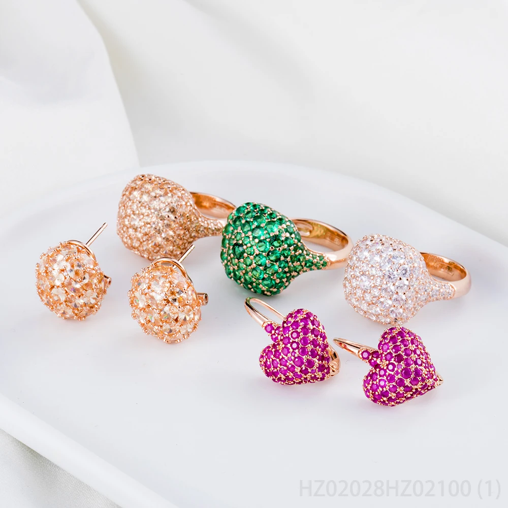 Stfery Anello Donna In Argento Placcato Con Zirconia Cubica Blu, Design A Cavo, Gioiello Elegante Regolabile, Idea Regalo Fidanzamento - 3