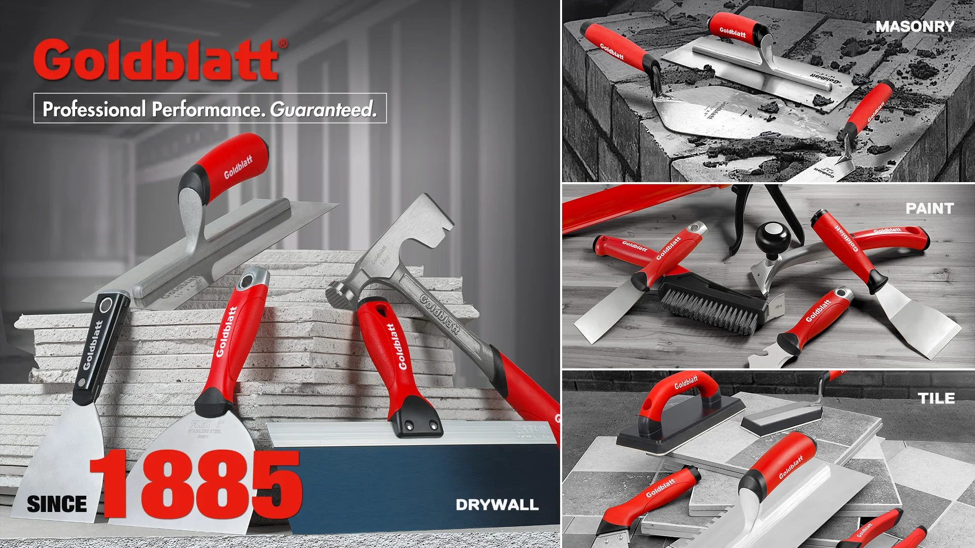 Goldblatt Drywall Sanding Block - Professional Hand Sander With Comfort Grip For Wood & Metal