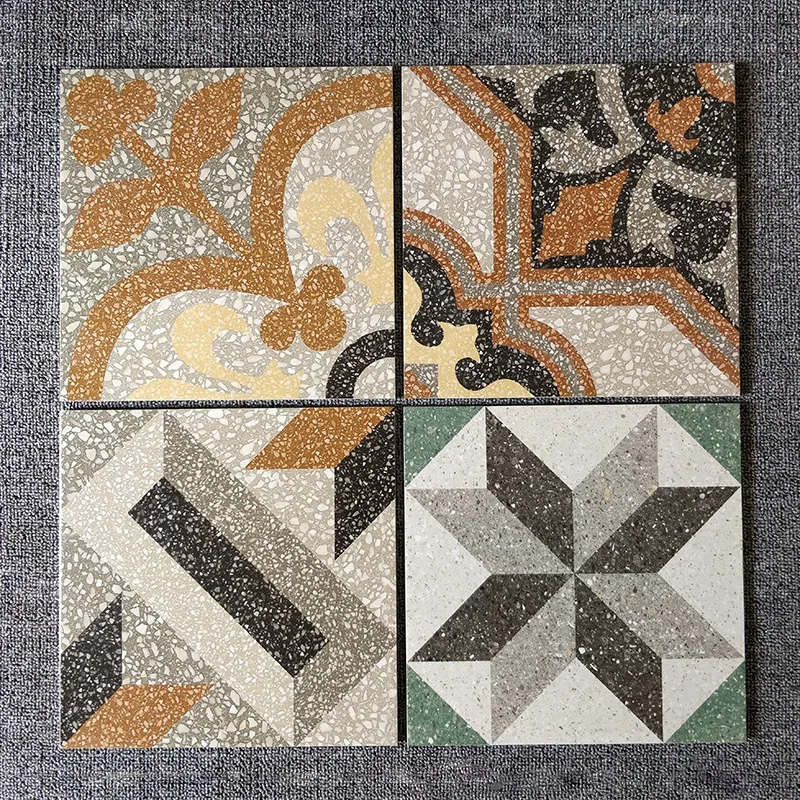 Pattern Terrazzo Tile Home 250x250 Non-skid Floor Aisle Geometric Tile Wholesale