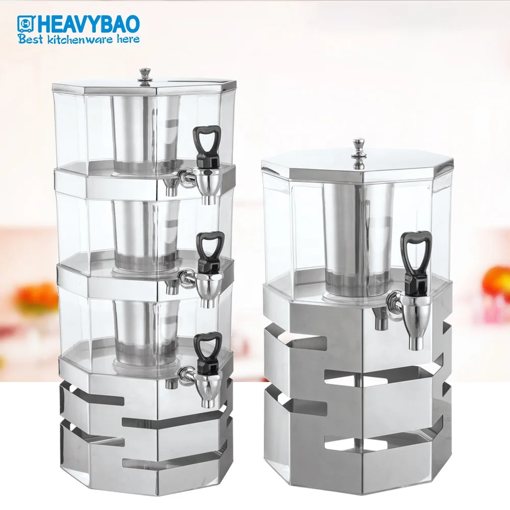 Heavybao из нержавеющей стали 3 яруса кружевных шлифовальные диски льда Пить коммерческий прохладная дозатор сока