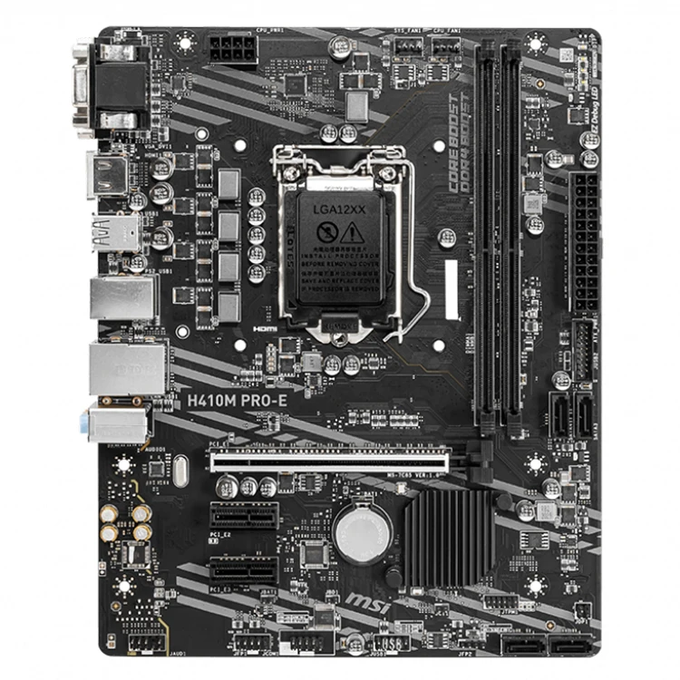 MSI H410M PRO-E Used Motherboard Supports 10th Gen Intel Core Pentium Gold  and Celeron Processors/CPU for LGA 1200 Socket