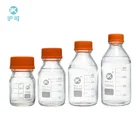 Huke Customized laboratory glassware 100ml~20000ml Borosilicate 3.3 reagent bottles glass media bottle